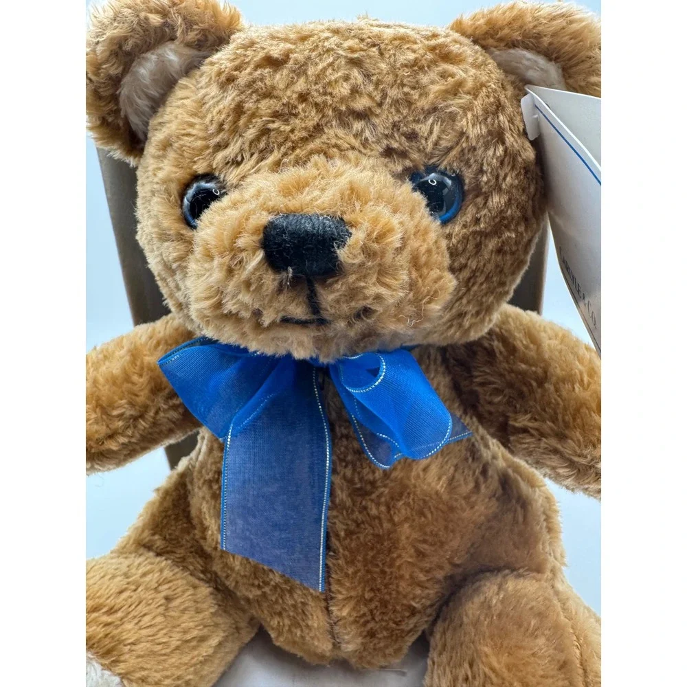 Carlyle & Co. Teddy Bear Blue‎ Bow Plush 2000 Collection New with Tags